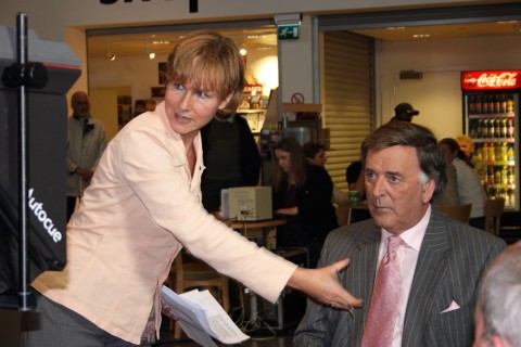 Vanessa Jackson (producer) with Terry Wogan (photo by Paul Vanezis, no reproduction without permission)