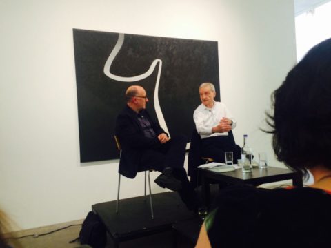 Roger Shannon and Tony Garnett in conversation. Copyright Flatpack 